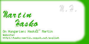 martin hasko business card